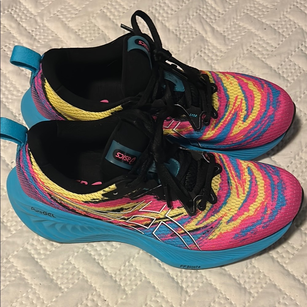 ASICS Dynamic Pink and Blue Running Shoes PureGEL